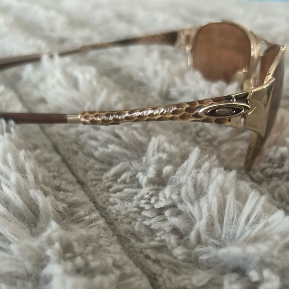 Oakley Golf Metal Aviator Sunglasses Brown Lenses Snake Arms - Picture 3 of 3